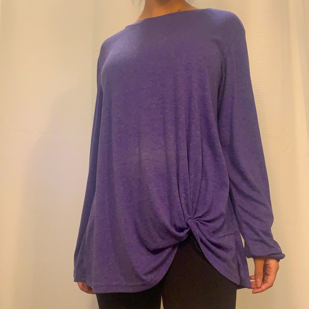 Purple long sleeve top